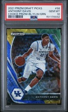 2021 PANINI PRIZM DRAFT PICKS #58 ANTHONY DAVIS PSA 10 LOW POP KENTUCKY
