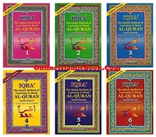 IQRA QURAN READER SET OF 6 BOOKS - THE QUICK METHOD OF By Ustaz Haji Asad Humam