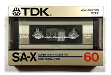 TDK SA-X 60 audiocassetta nastro vuoto sigillato Made in Japan tipo II