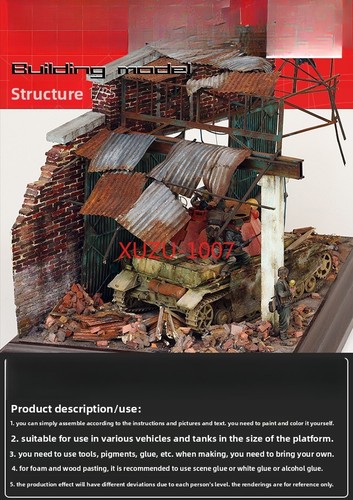 1:35 Dioramas Building Model Kits,Architecture Ruins House Scene Layout DIY - Picture 2 of 7