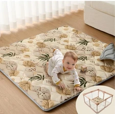 Blissful Diary Baby Play Mats for Floor, 50x50 Playpen Mat, Thick Cushioning