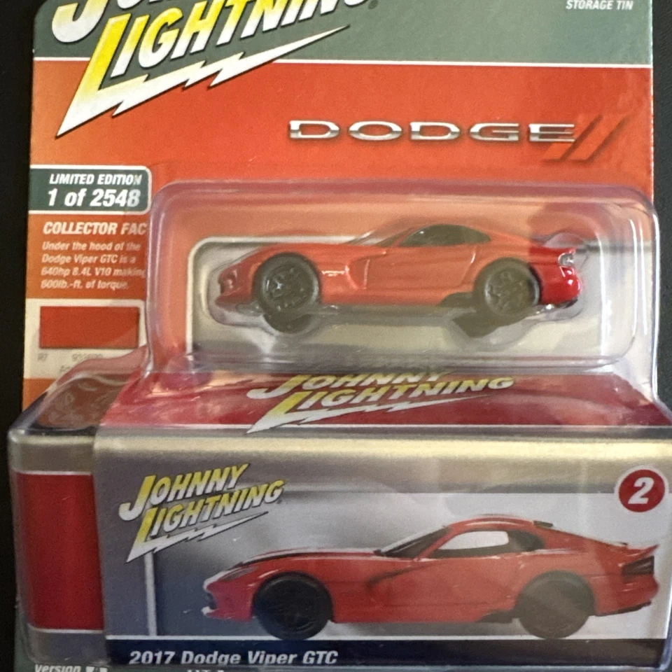 Johnny Lightning 2017 Dodge Viper GTC Pro Collector Storage Tin  - Image 2 of 4