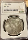 1922 S Peace Silver Dollar NGC MS 61