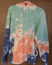 Tie Dye Hoodie Pullover Hipster Hip Hop L