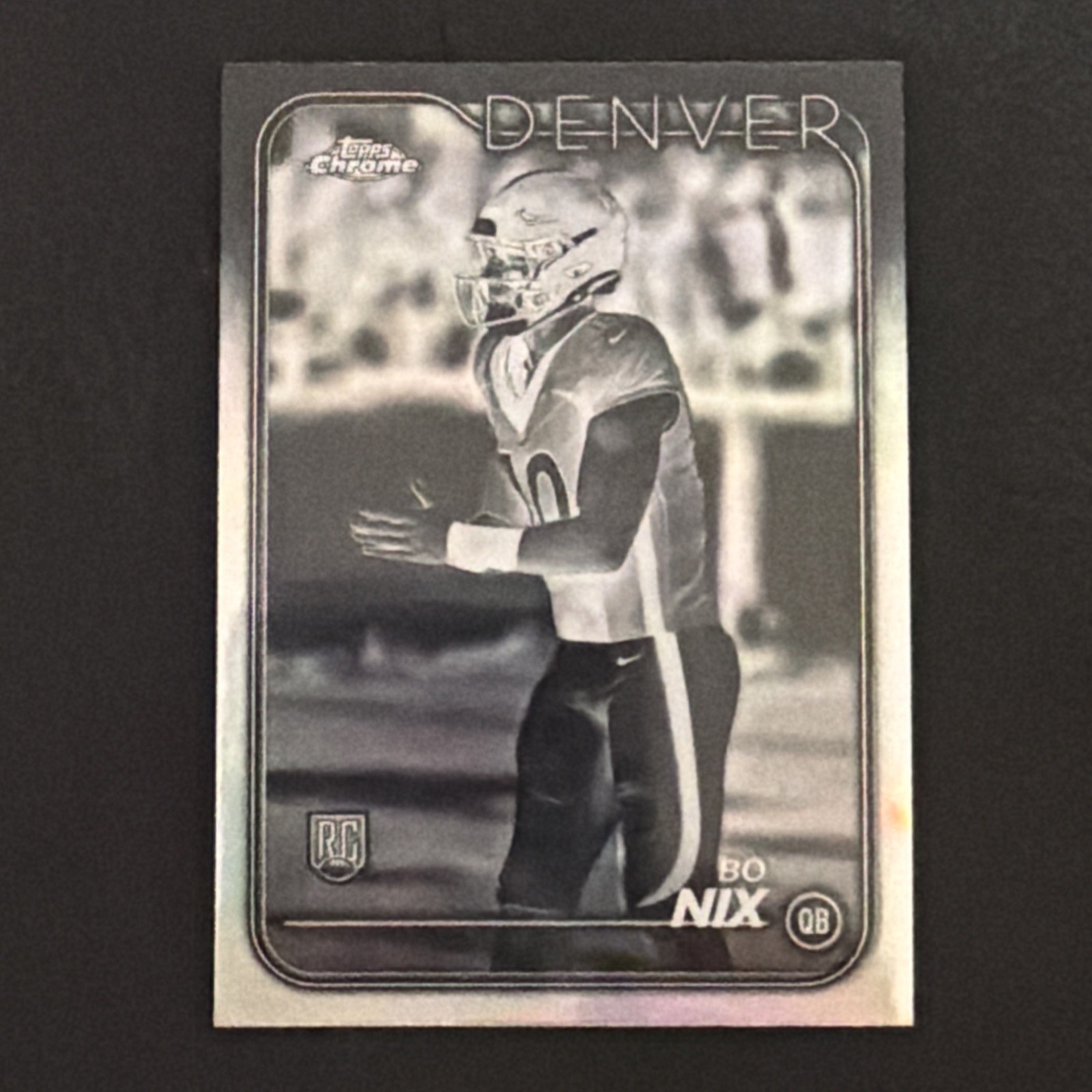2024 Topps Chrome - Rookies Bo Nix #206 Negative Refractor (RC) Broncos