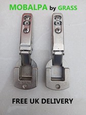 VERY RARE - MOBALPA by GRASS - 1006 Series Hinges - NO EAR CUP - Slide On-(PAIR)