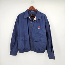 Vintage Faconnable Bomber Jacket Men  s Size Large Blue Albert Goldberg Full Zip