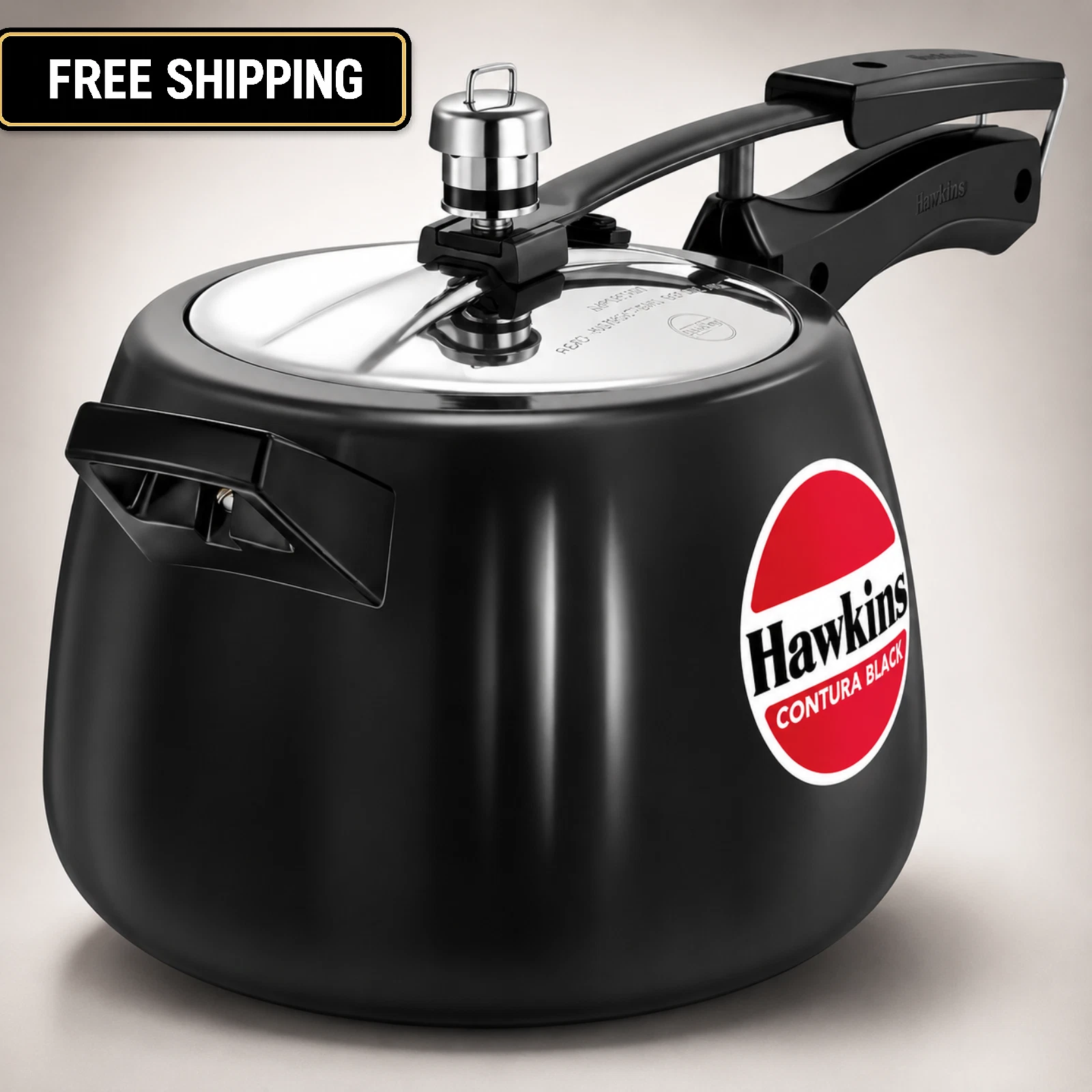 Hawkins 4L Contura Hard Anodized Pressure Cooker Inner Lid Black