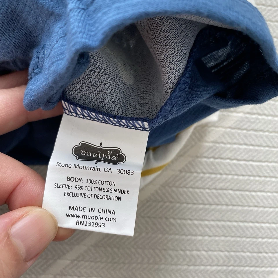 Nuovo con etichette)Mud Pie Fishing Bear Shortall con applicazione orso e pesce ragazzo taglia 3-6M - Immagine 4 di 4