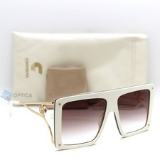 NEW Carrera UNICA Oversized Square Women's Gradient Sunglasses Gold Ivory SZJ