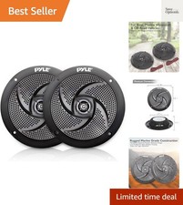 Pyle Low-Profile Waterproof Marine Speakers - 100W 4 Inch 2 Way 1 Pair Slim Styl