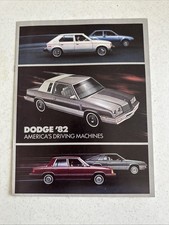 1982 Dodge Sales Brochure 400 Aries Omni Miser Mirada Diplomat Ram
