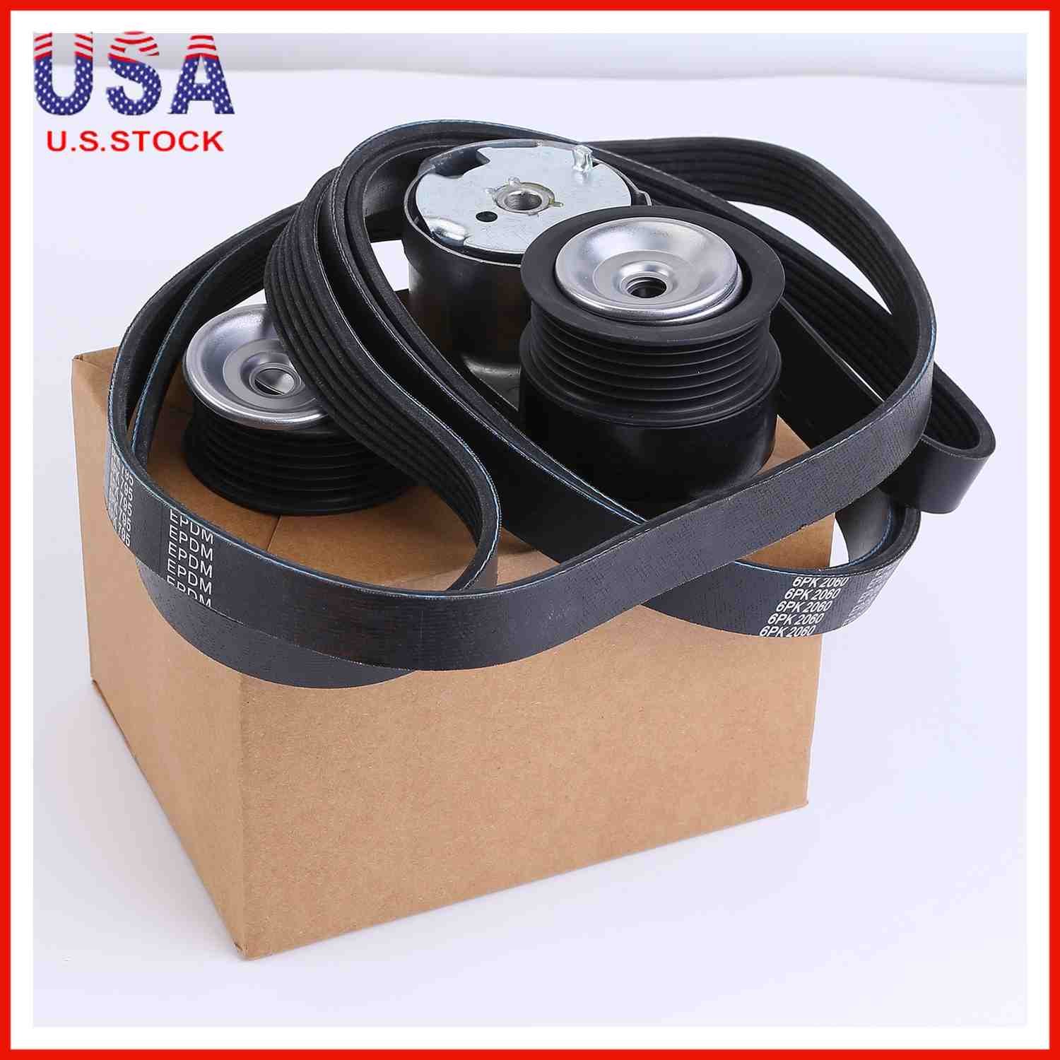 New 278950 Belt Tensioner Idler Pulley Kit For Maserati Levante S 3.0L V6 2017-