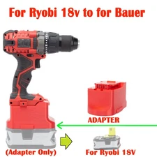 Battery Adapter For Ryobi 18V Li-ion Battery Convert to for Bauer 20V Power Tool