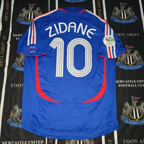 France Home Football Shirt Jersey 2006 2007 Adidas Zinedine Zidane Size L