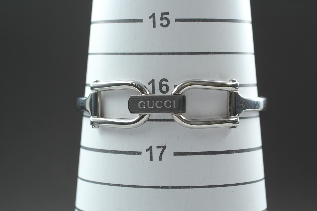 【稼動品】GUCCI 1500L Bangle Watch Gucci 1500L Vintage Ladies Bangle Watch with Black Dial in