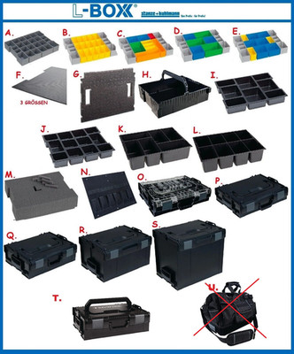 L-BOXX Insetboxen Einteilungsset Sortimentboxen Einlage 102 136 238 374 Sortimo