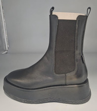 Marco Moreo Chelsea Women's Black Wedge Boots Shoes