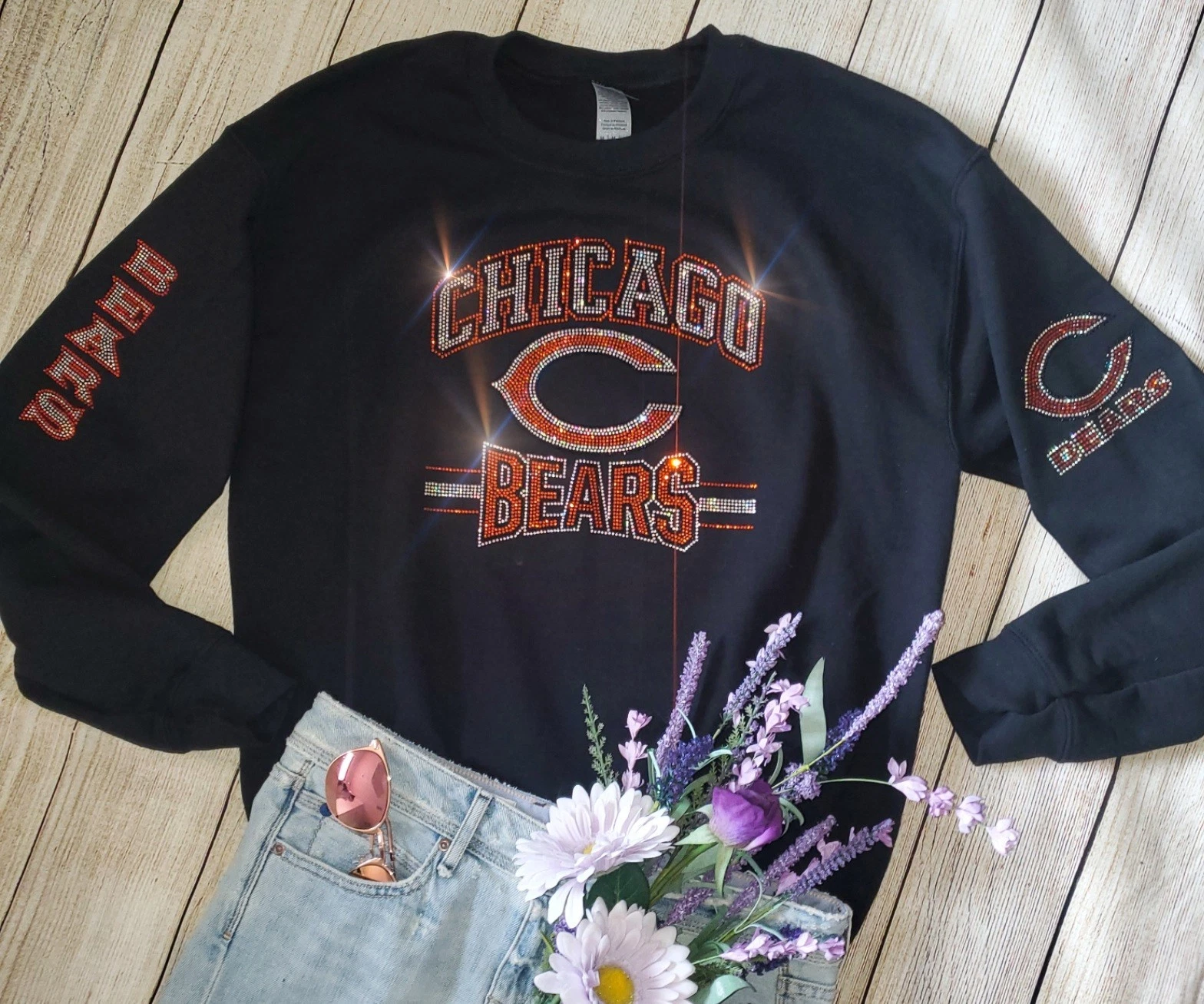 Chicago Bears Rhinestone Unisex Hoodie
