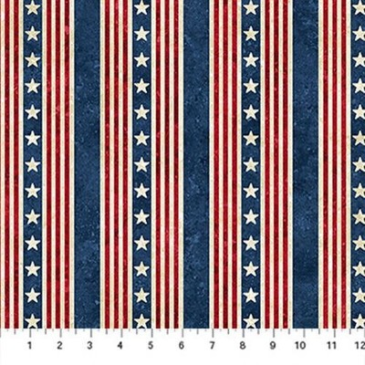 Stars And Stripes 14 By Northcott - Beige Stripe  #29046-12