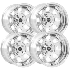 (Set of 4) Pro Comp PA69 Vintage 17x9 5x4.5" -6mm Polished Wheels Rims 17" Inch