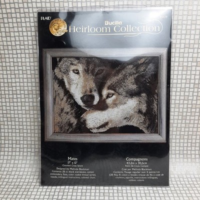 Bucilla Erbstück Sammlung gezähltes Kreuzstich-Set Kumpels 17'' x 12'' Wölfe Wolf