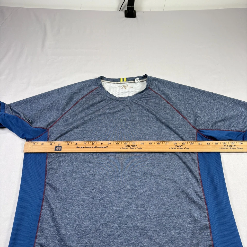 Robert Graham Shirt Mens XL Blue Performance Crew Neck Stretch Casual - Image 3 of 4