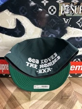New Era Exclusive Born x Raised God Live The Homies Green Fitted 7 3/8 Grail