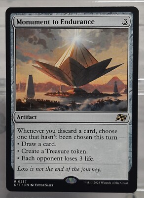 Magic - Monument to Endurance - Rare/Artefakt - Ätherdrift  -EN/NM Boosterfrisch