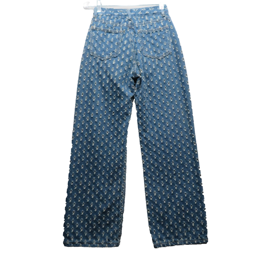 Shein Jeans High Waisted Pants Jeans Small Fits 24X27 Loose Fit Built In Shorts - Picture 2 of 14