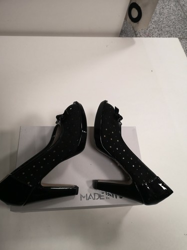 Made in Italia Mujer Tacones Altos Talla 39 EU / 6 UK Negro Interior 100% Cuero - Imagen 5 de 10