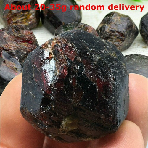 2PCS Red Garnet Crystal Gemstone Rough Stone Mineral Specimen 1.5-2.5CM - Picture 6 of 11