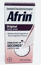 Afrin Original Nasal Spray Congestion Relief 0.5oz, New Exp 09/2025+