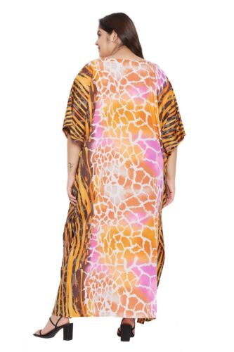 Maxi abito lungo caftano tunica da donna boho taglie forti kimono caftano beachwear - Foto 326 di 355