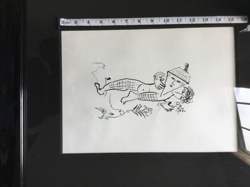 MARC CHAGALL Dancer Lithograph Back Cover of Derrière le Miroir #235 framed