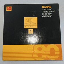 Kodak Carousel 80 Slide Tray w/Vintage Photos of Fishing 