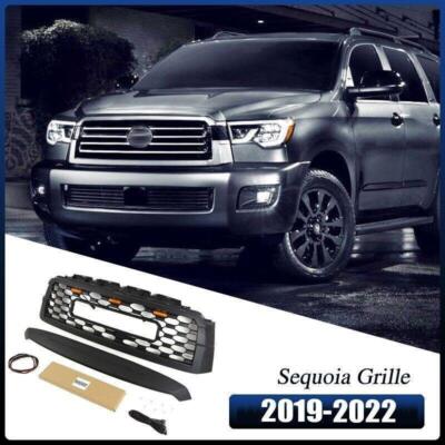 Front Radiator Mesh Front Grill Grill with Light Fits Sequoia 2019-2022