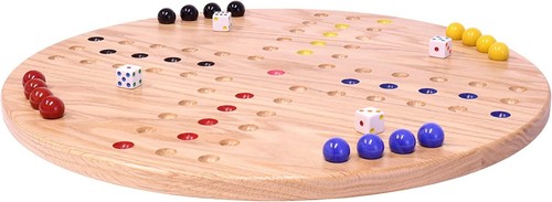 AmishToyBox.com Round Aggravation (Wahoo) Game Board Set - Solid Oak Wood -... - Picture 4 of 5