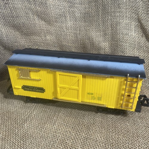 NEW BRIGHT DENVER EXPRESS D&W RR YELLOW 47736 BOX CAR G LARGE SCALE 74 - Picture 4 of 7