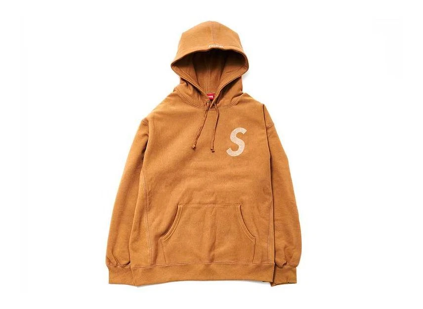 Sweat à capuche marron logo Supreme Swarovski S