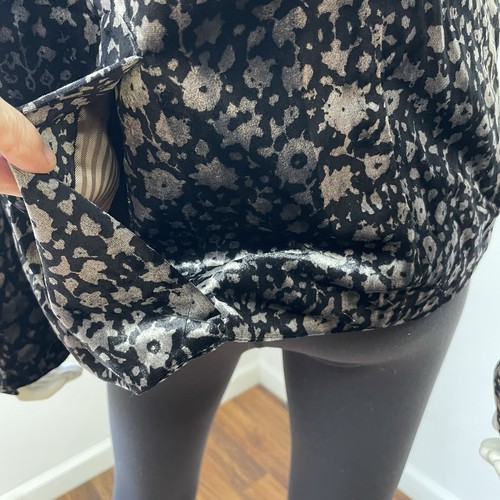 Elevenses Anthropologie Size 6 Blazer Jacket Lumi Leopard Print Velvet Lined - Picture 8 of 12