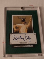 (2005) *SPARKY LYLE* UD Origins Baseball Authentic Autograph* (SL)*Yankees*RARE*