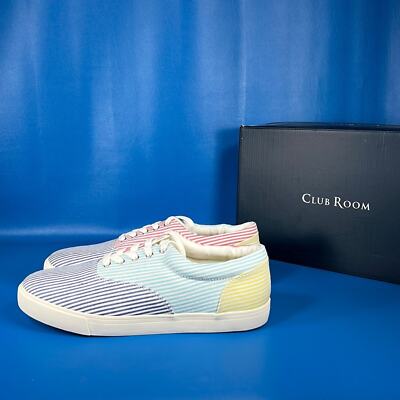 Club Room Lance Lace up Sneaker Stripe Color Blocked - 10 - New in box