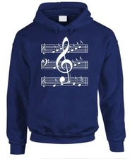 MUSIC NOTES - Fleece Pullover Hoodie