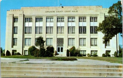 Lawton OK Comanche County Court House Oklahoma postcard NQ4