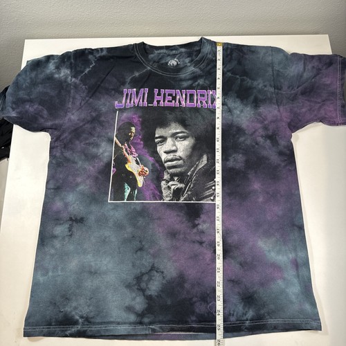 Jimi Hendrix Shirt Erwachsene große Krawatte gefärbt Rock Konzert Distressed