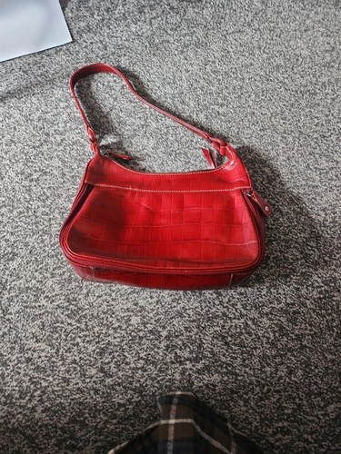 Red leather Jones of New York Handbag - Vintage