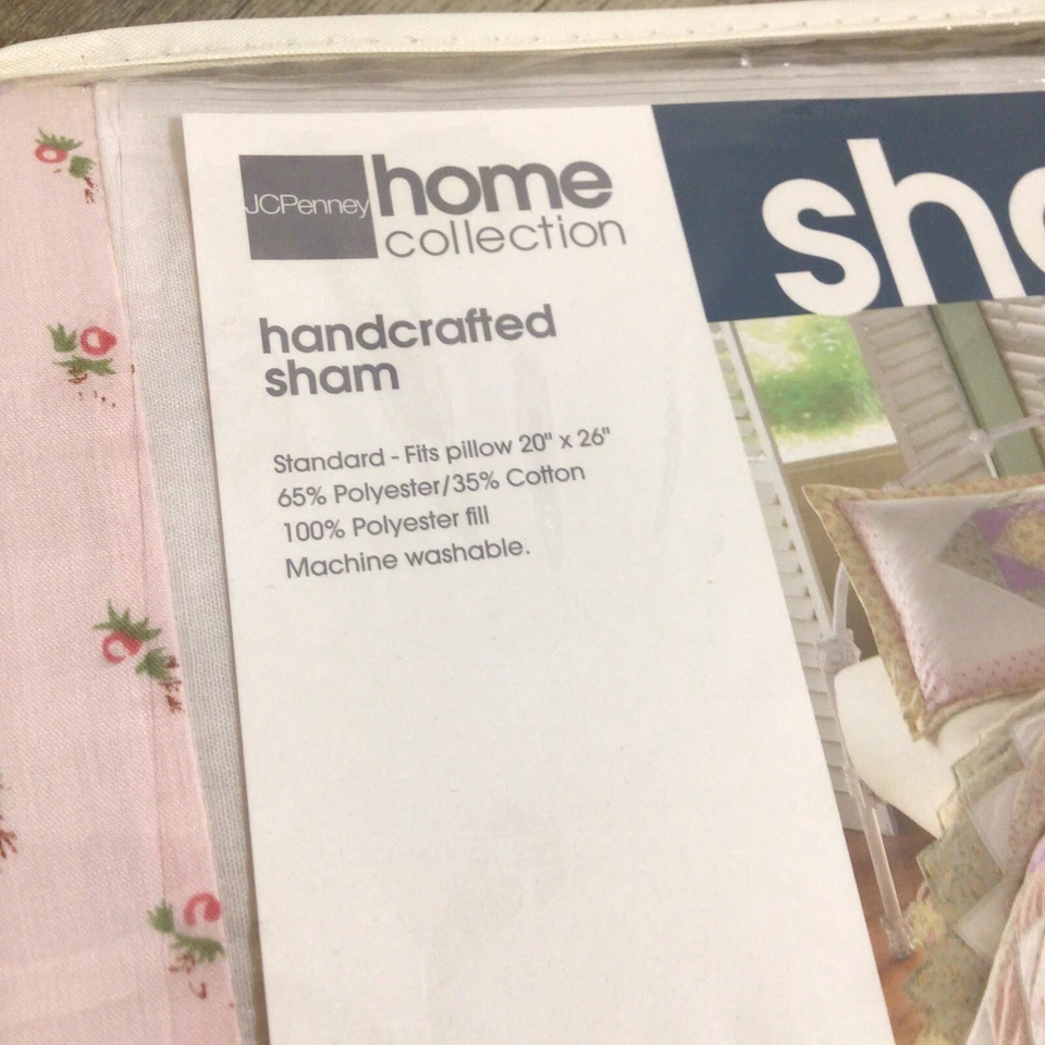 Par de fundas de almohada estándar JC Penney Home Collection ~ ramo de abril nuevo con etiquetas Foto 4 de 4