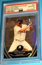NICK WILLIAMS RC 2013 BOWMAN PLATINUM REFRACTOR ROOKIE GRADED PSA10! RANGERS OF 