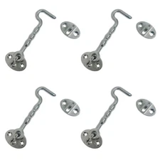 4Pc Marine Stainless Steel 316 4" Door Hook Lock Cabinet Cabin Door Hook Latch 	